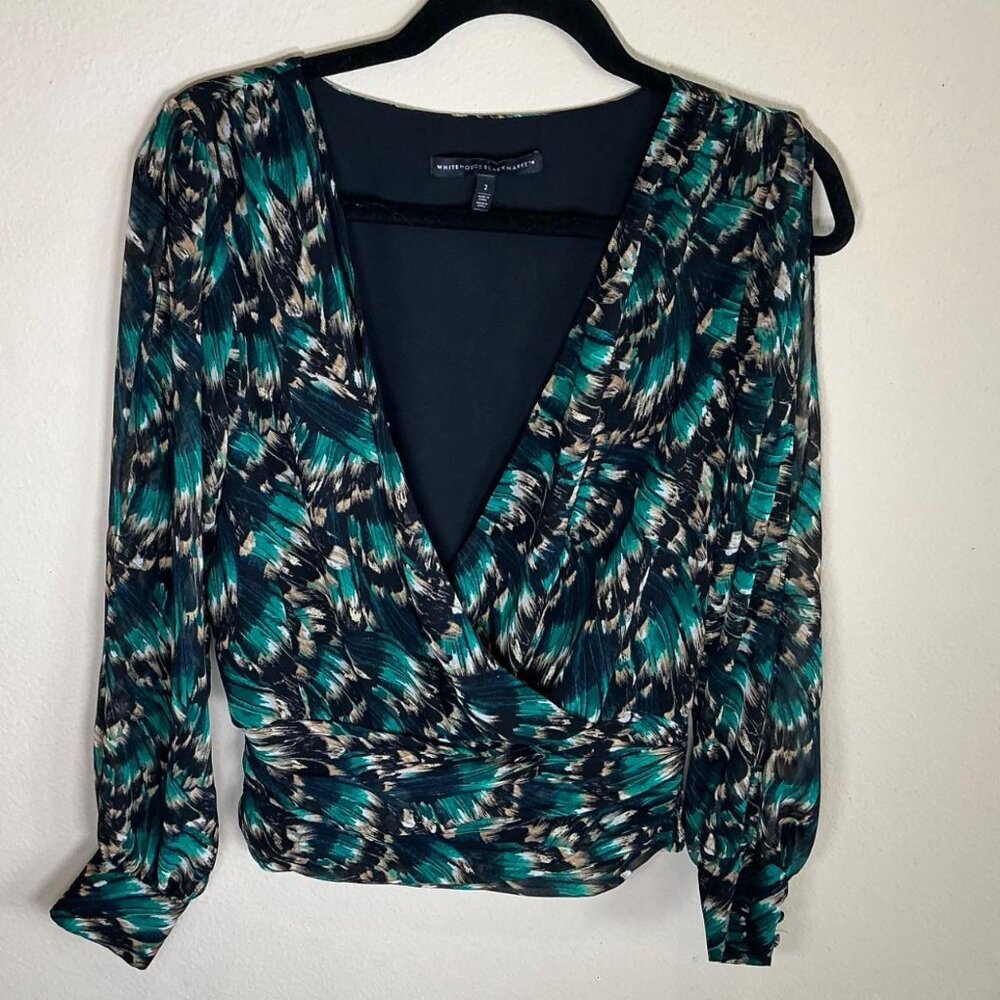 White House Black Market Women's multi-colored Blouse, Size 2